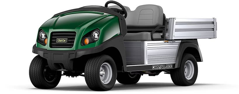 Veículo utilitário de relva Carryall 500 de dois lugares verde floresta que apoia as operações e gestão de golfe