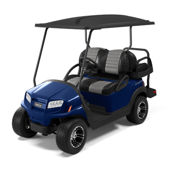 4 passenger golf cart Onward metallic blue onyx