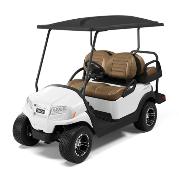 4 passenger golf cart Onward metallic glacier white