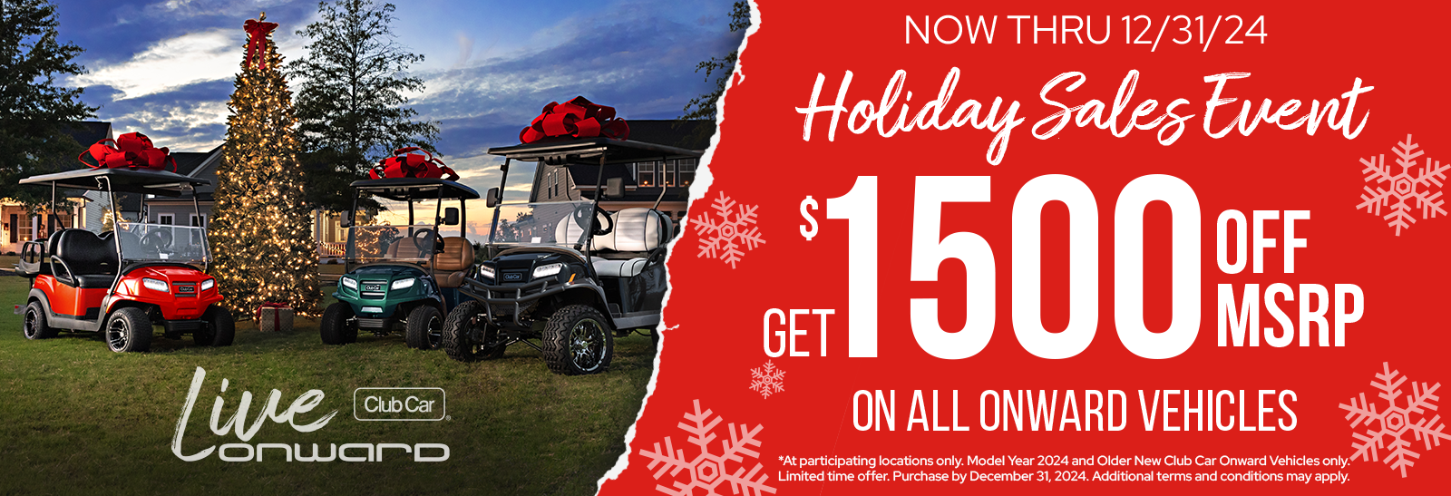 Onward holiday saving event